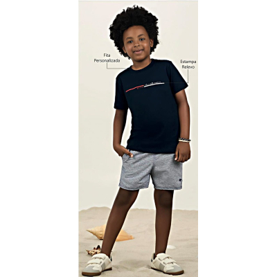 Blusa Gola Careca Azul