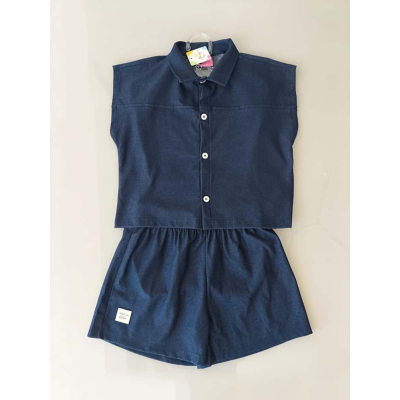 Conjunto Polo Denim Azul 
