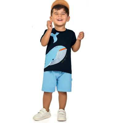 Conjunto Menino Baleia